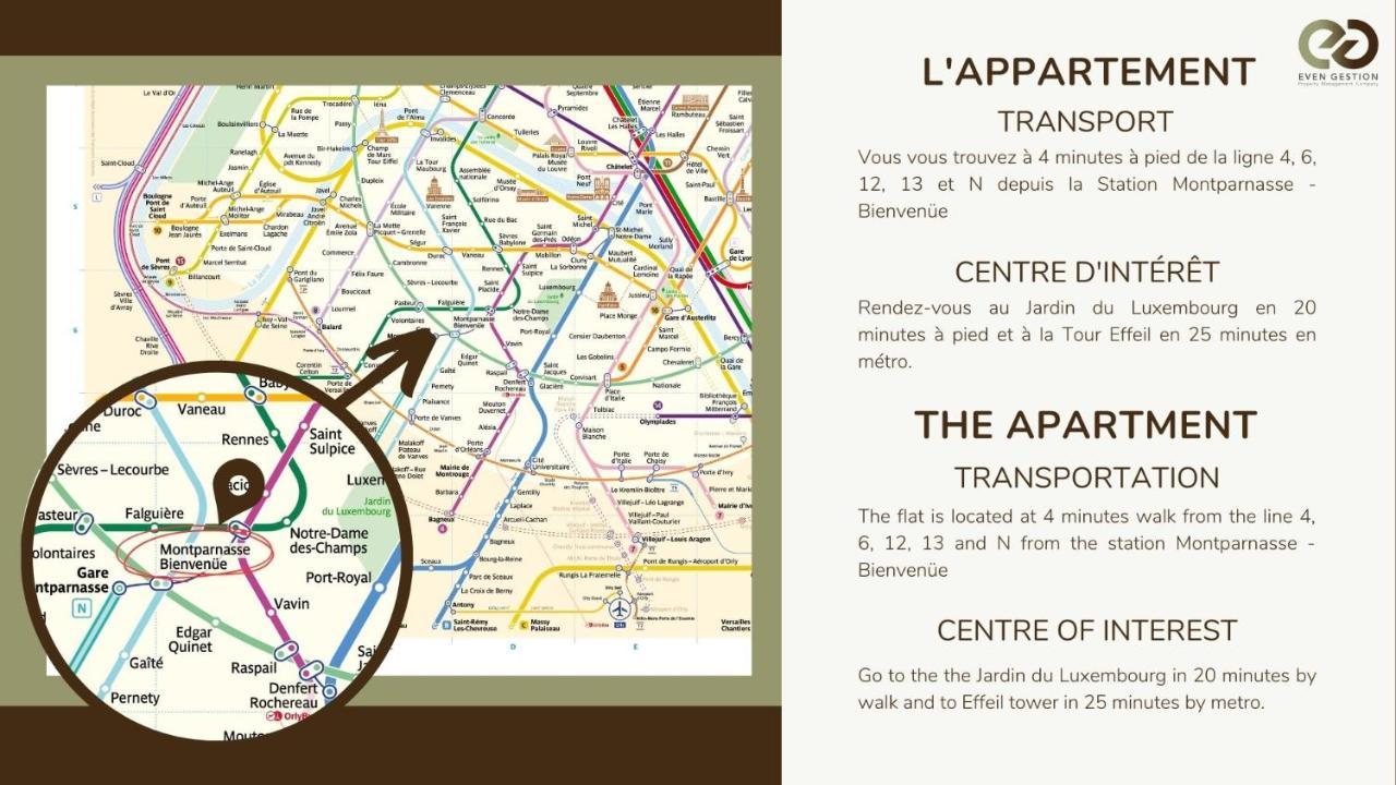 Prox.Gare Montparnasse-Galeries Lafayette! 4Pers. Paris Exterior foto